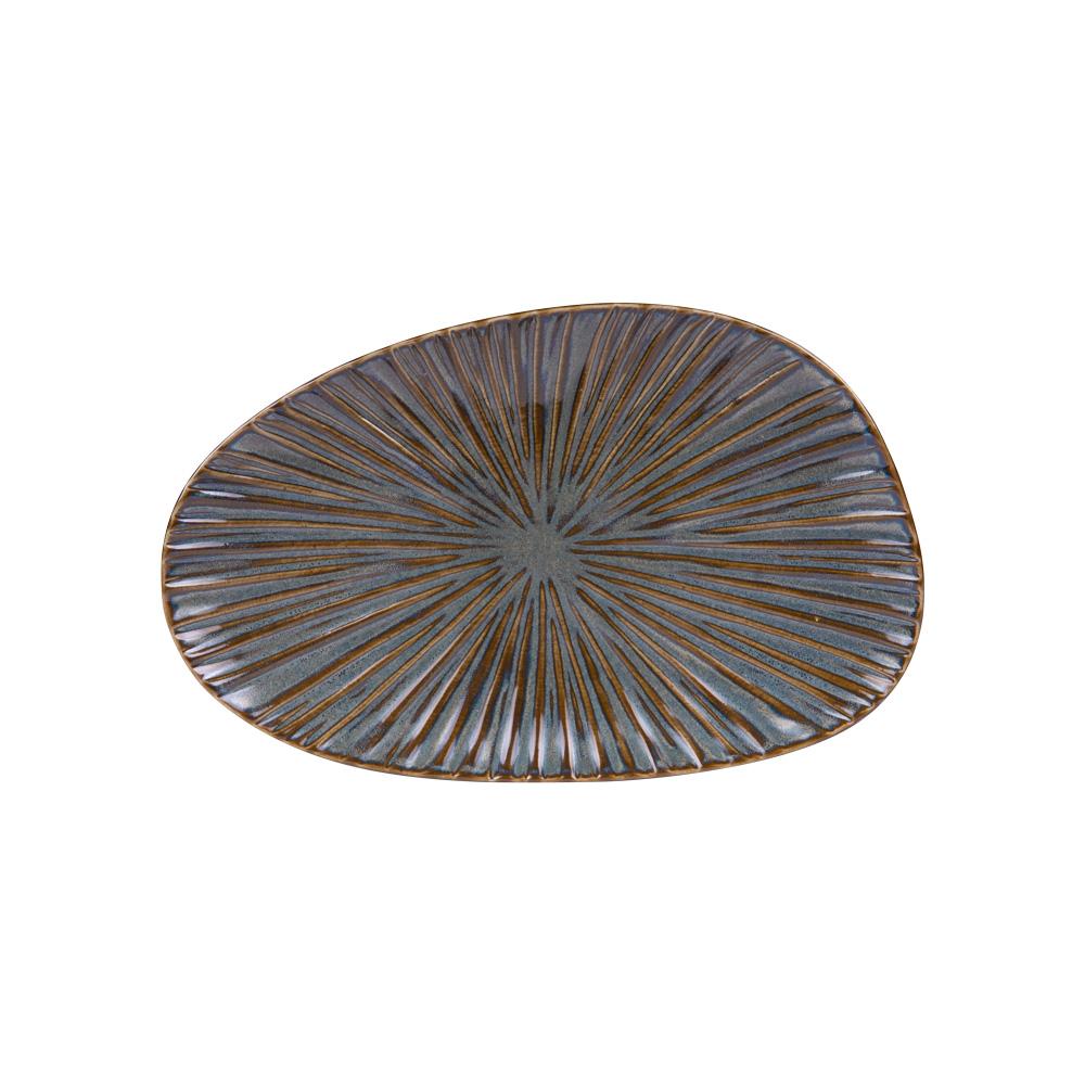 Plat organique Liv bleu 26x16 cm Table passion - Mathon - 1