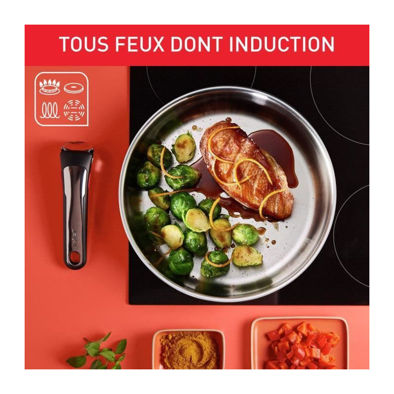 Ingenio Preference Casserole 20 Cm, Induction, Inox, Empilable, Compatible Lave-vaisselle L8983004 Tefal - Mathon - 3