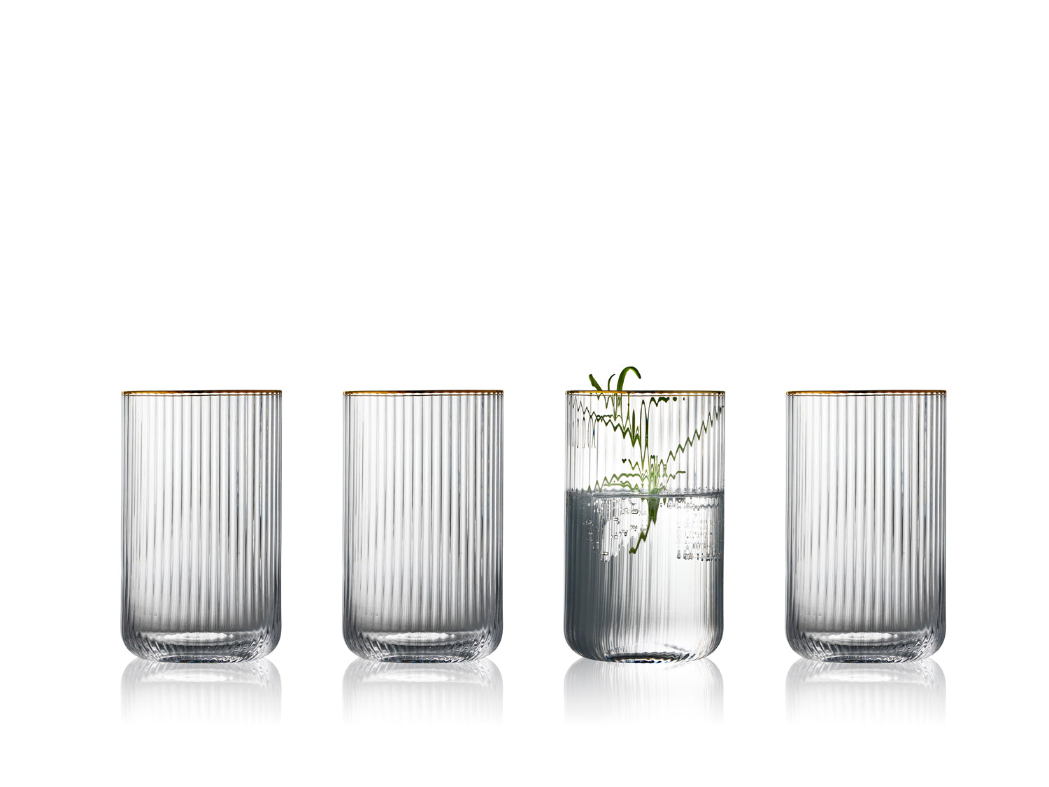 Verre highball Palermo Gold en  Transparent Lyngby Glas - Mathon - 1