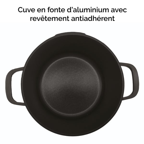 Cocotte légère ronde en fonte d