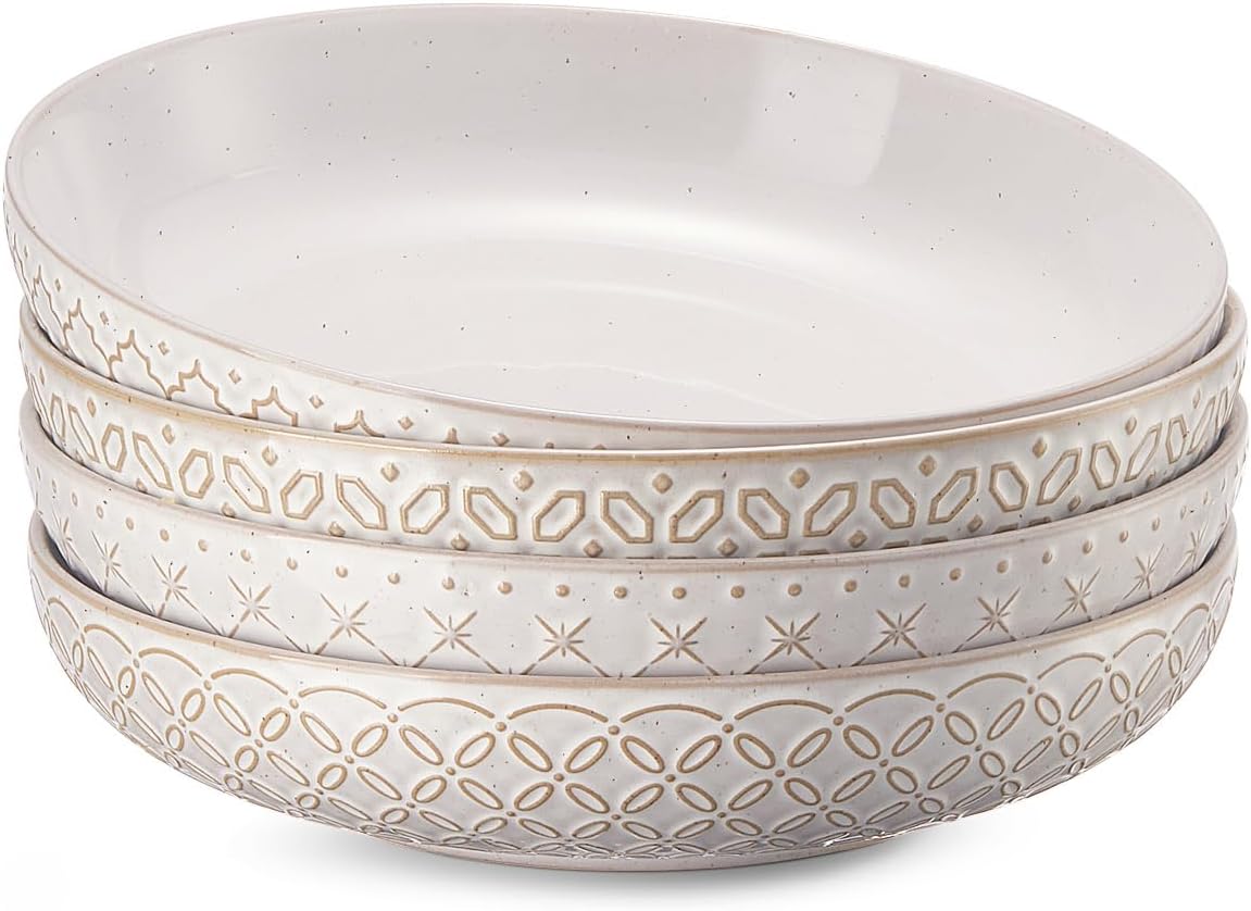 Set de 4 bols en grès vintage – 1 L – Pâtes et salades Vendos85 - Mathon