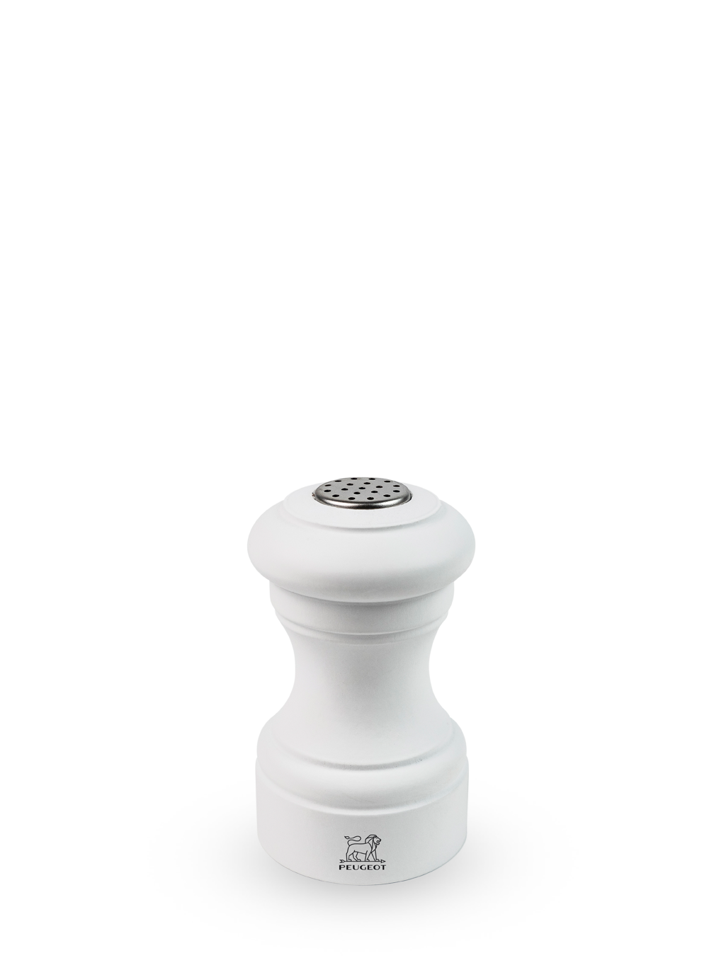 Salière en bois couleur blanc 9 cm - 4" Bistro Peugeot - Mathon - 1