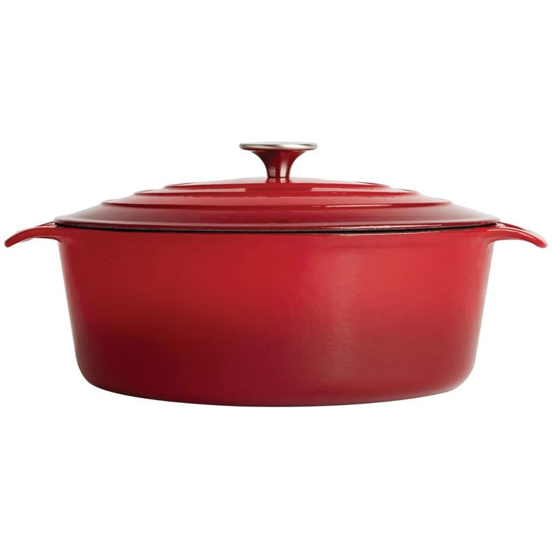 Cocotte Ovale en Fonte Rouge 5 L - Vogue - Mathon - 2