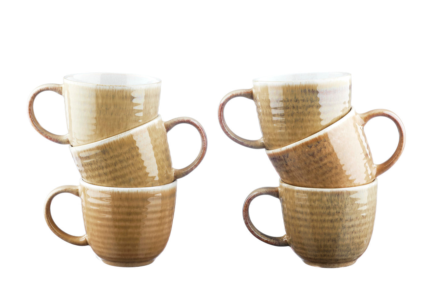 Lot de 6 mugs en grès beige 30cl Björn - Mathon - 3