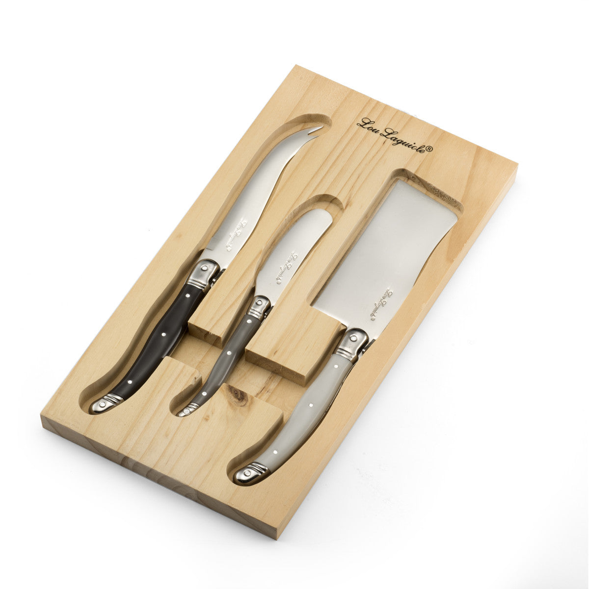 Tradition - Coffret 3 couvert de service à fromage Couleurs mixées Lou Laguiole - Mathon - 4