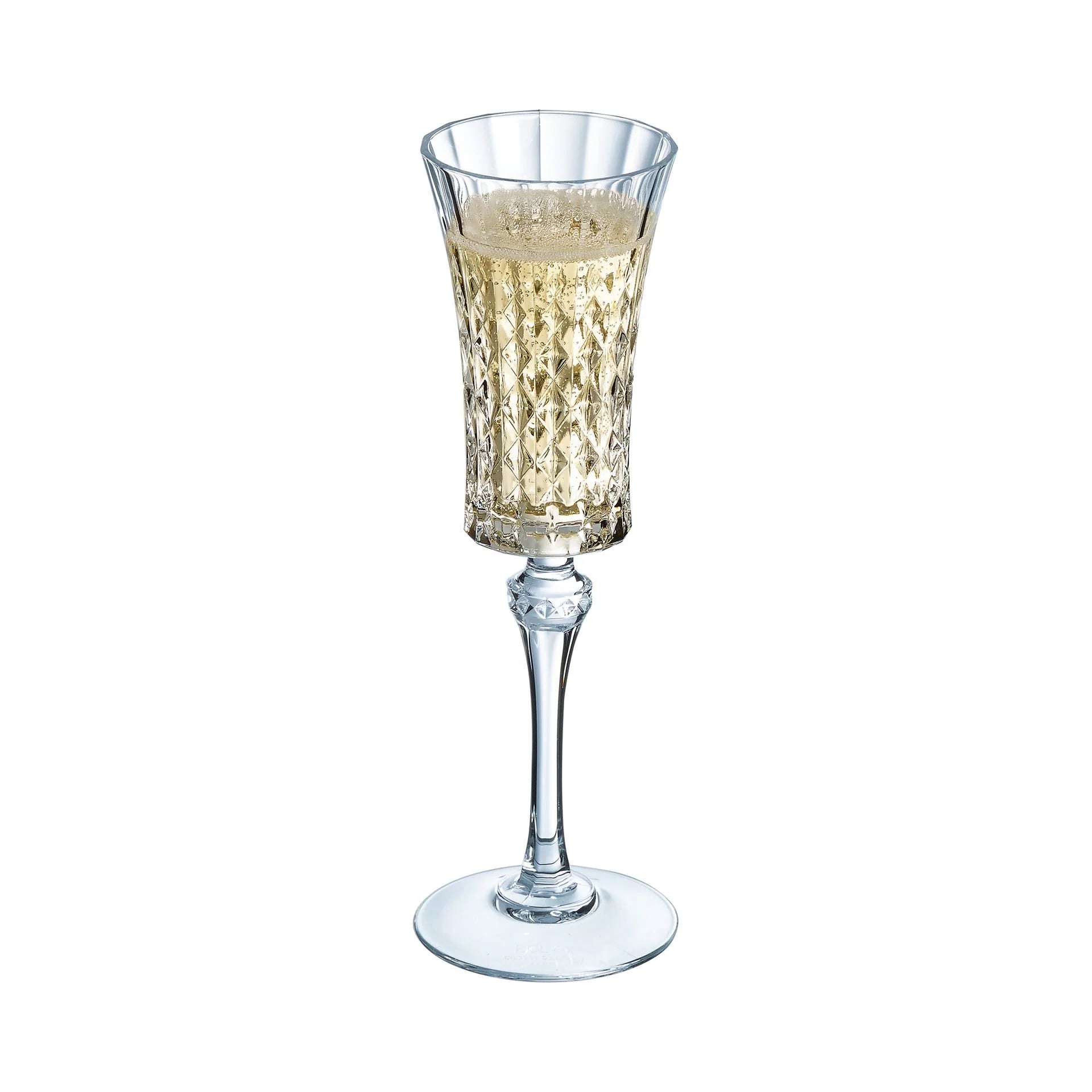 6 flûtes à champagne 15cl Lady Diamond - Cristal d