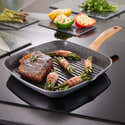 Poêle Grill Fonte 22 Cm - Pour Steaks, Tous Feux Dont Induction, Rides De Grill, Sans Revêtement - 8