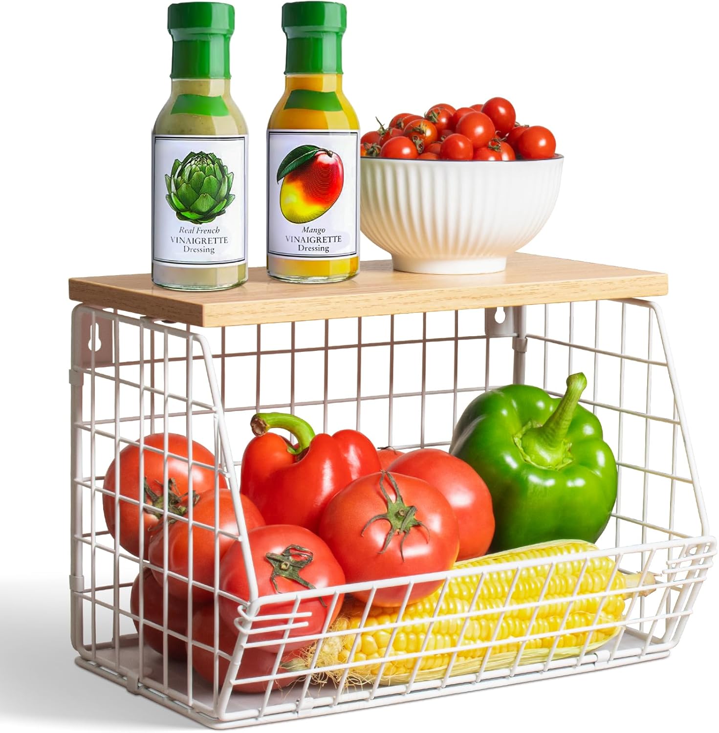 Corbeille à Fruits Mural et Empilable avec Couvercle Vendos85 - Mathon