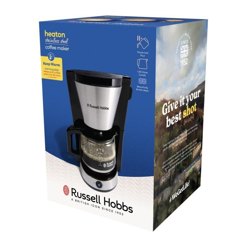Cafetiere -   - Heaton - 1,25 L - Noir / Inox Russell Hobbs - Mathon - 6