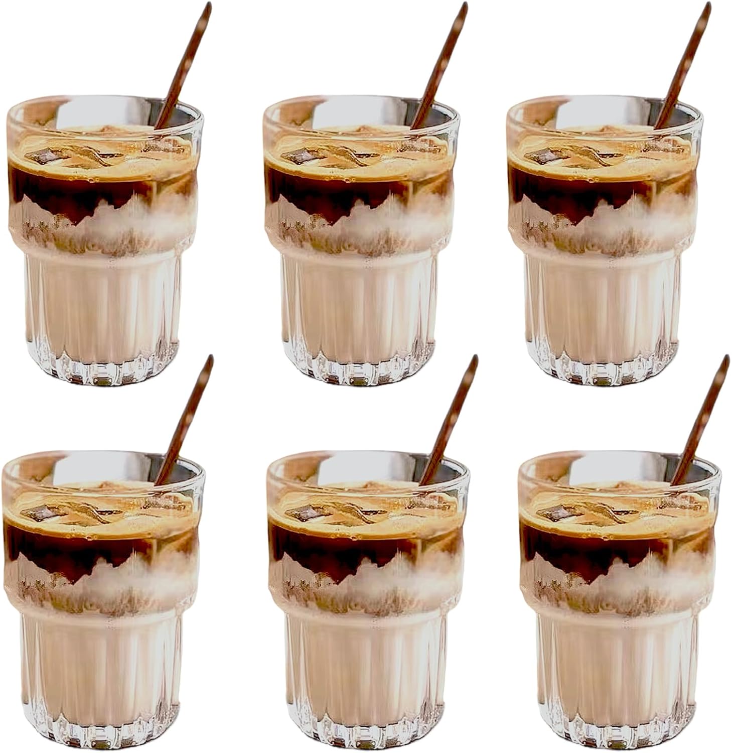 Lot de 6 Verres Latte Macchiato 320 ml – Design Vintage Vendos85 - Mathon