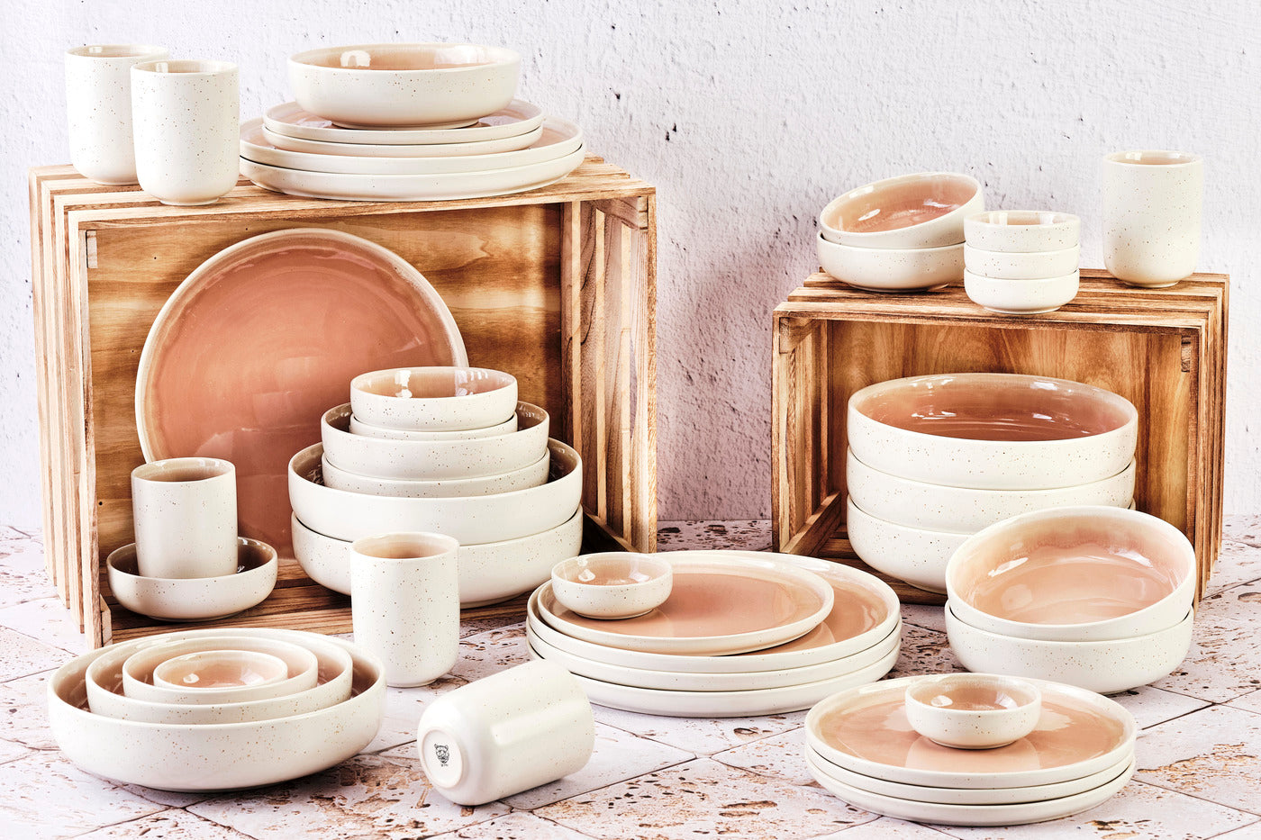 Service Complet OXYGEN - 42 pièces - Rose poudre Björn - Mathon - 2