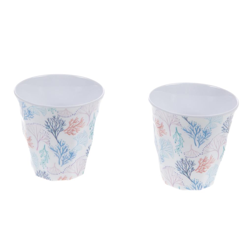 Lot de 2 gobelets granité rose liseré doré | Assiettes anciennes Lot de 2 gobelets granité rose liseré doré | Assiettes anciennes