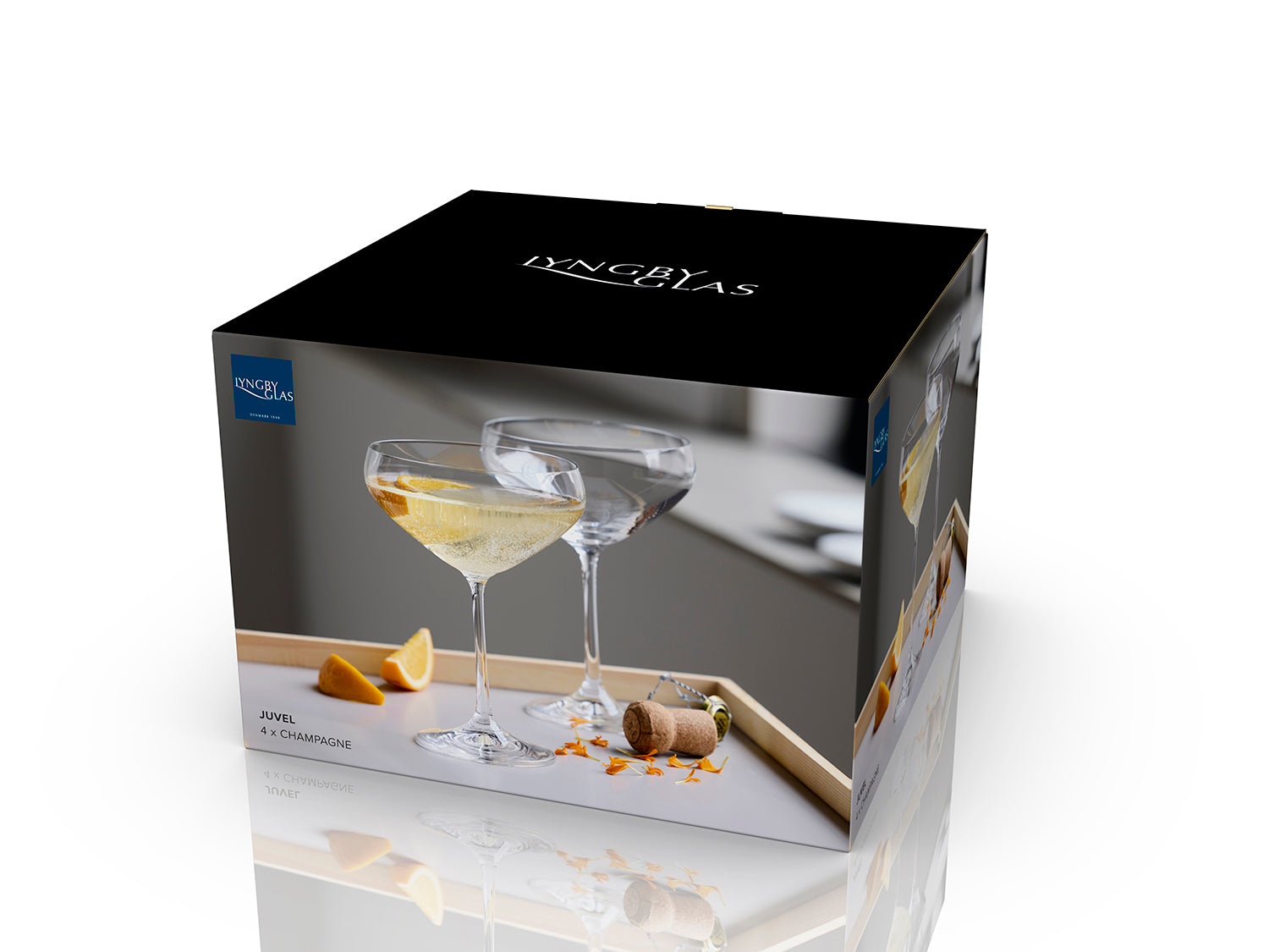 Set de 4 coupes à champagne JUVEL 34cl Transparent Lyngby Glas - Mathon - 6