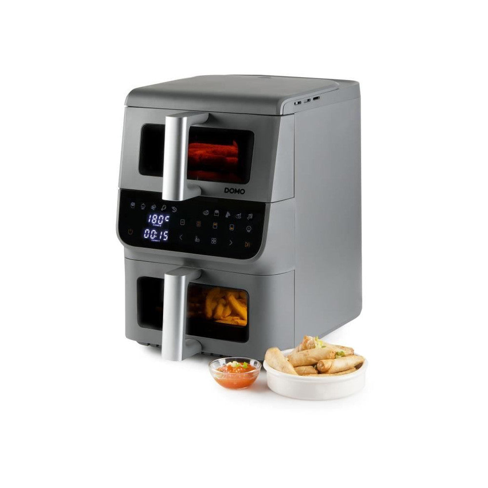 Friteuse Sans Huile - Domo - Airfryer Do550fr - Double Cuve 3.5 L + 6,5 L - 10 Programmes - 2500 W Domo - Mathon - 1