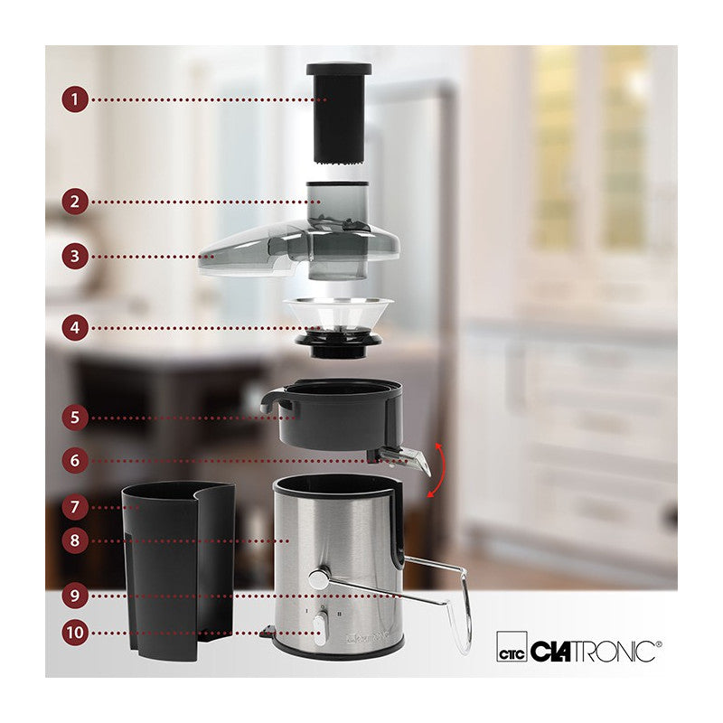 Centrifugeuse 1.5l 400W Clatronic AE 3666 Noir Clatronic - Mathon - 3