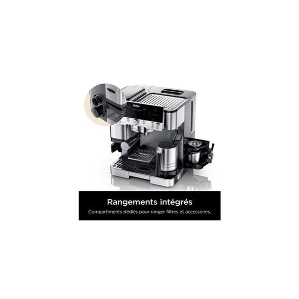 Machine à Café 3 En 1 Ninja Luxe Café Es601eu 1650 W Noir Et Inox Ninja - Mathon - 4