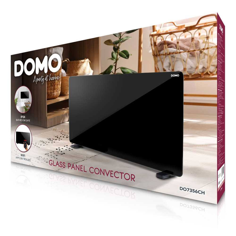 Convecteur De Chauffage En Verre Avec Wifi 2000w Noir Domo Do7356ch Domo - Mathon - 3