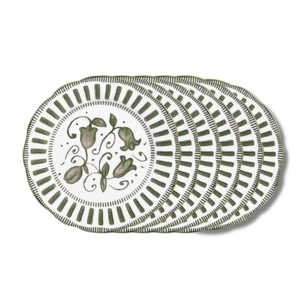 Assiette à dessert Napoli verte 21 cm (lot de 6) Table passion - Mathon - 1
