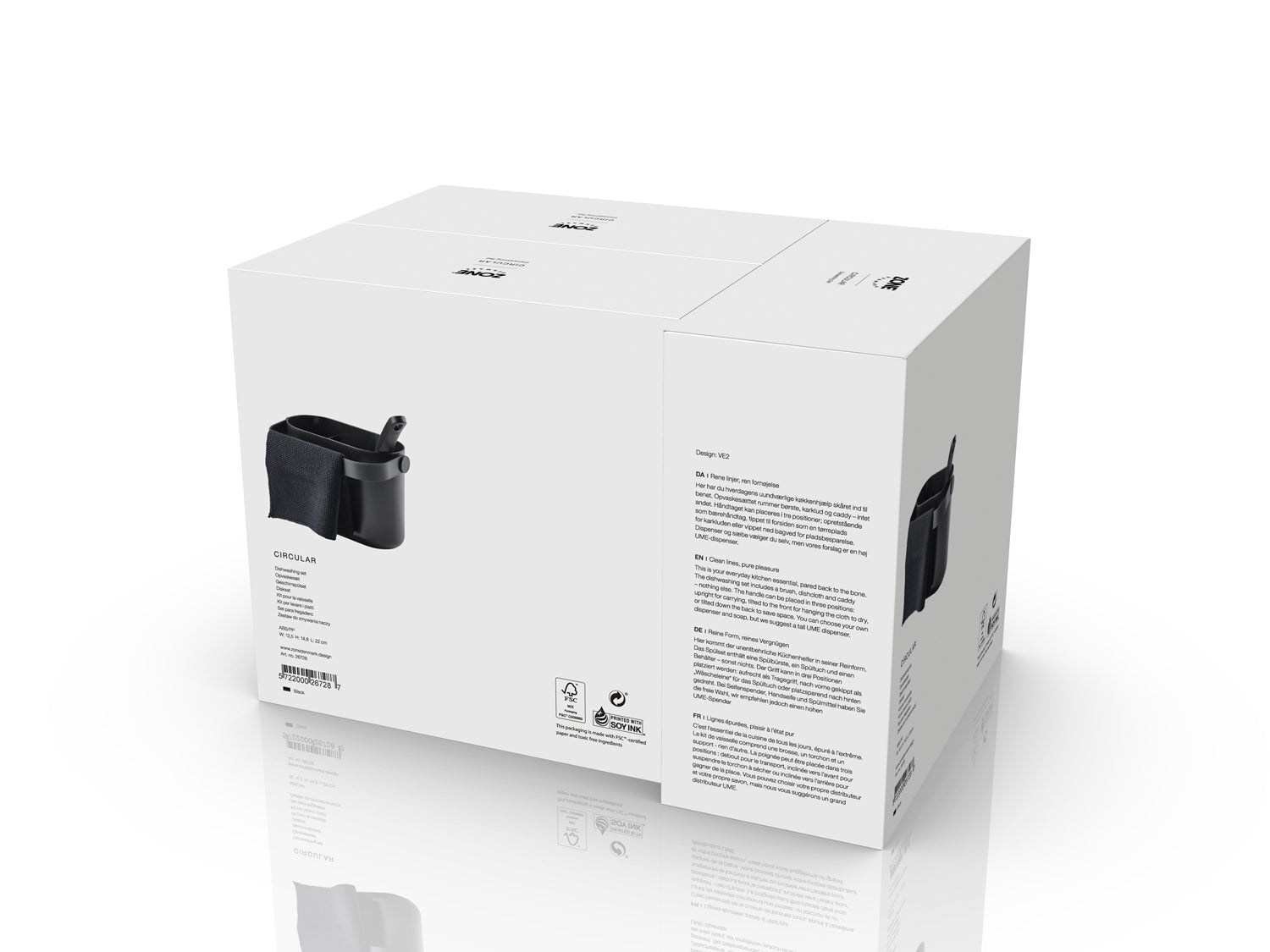 Set de vaisselle CIRCULAR en abs et polypropylène Noir Zone Denmark - Mathon - 5