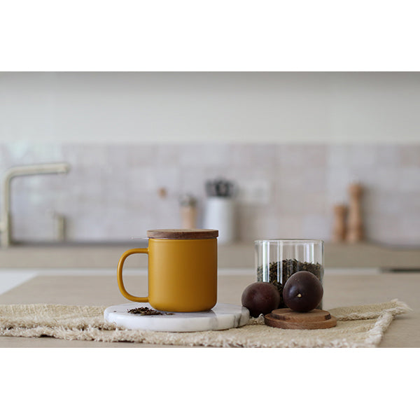 Tisanière mug Juliet en grès jaune 300 ml Ogo - Mathon - 2