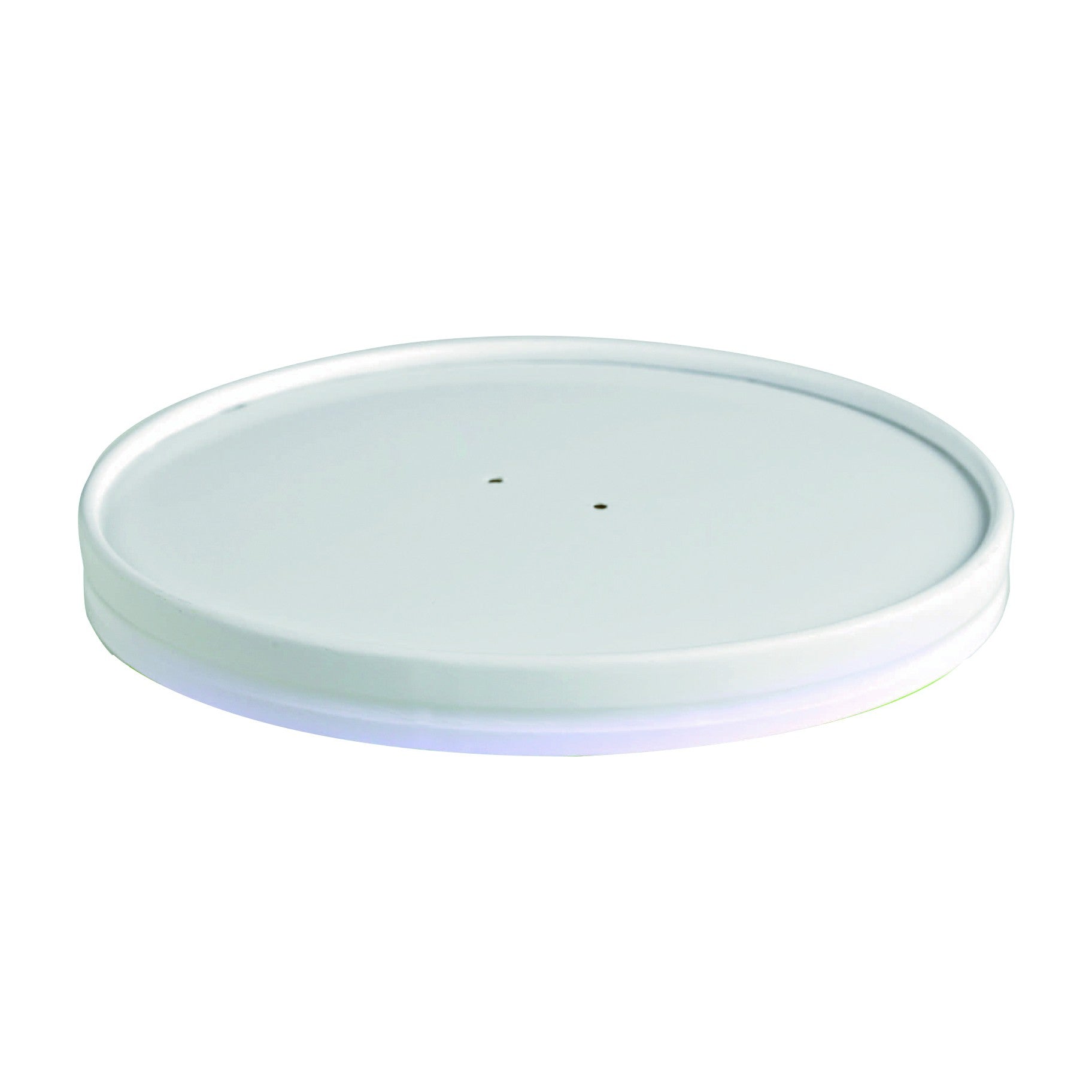 45Pcs - Couvercle plat blanc en carton kraft perforé pour la vapeur  H16mm FirstPack - Mathon