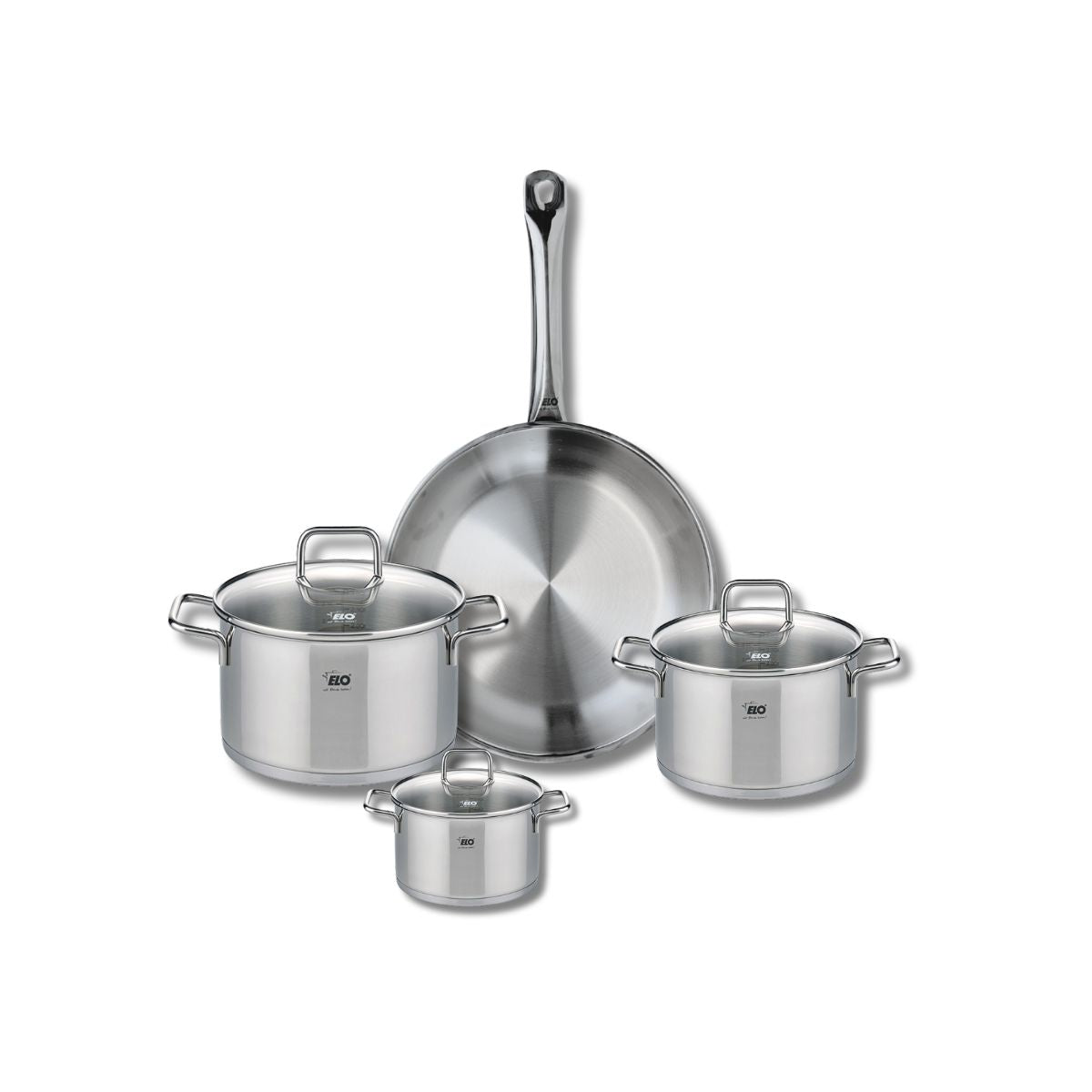Ensemble de 1 Poêle de cuisson 28 cm et 3 faitouts 12, 16 et 20 cm  Profi Citrin Elo - Mathon - 1