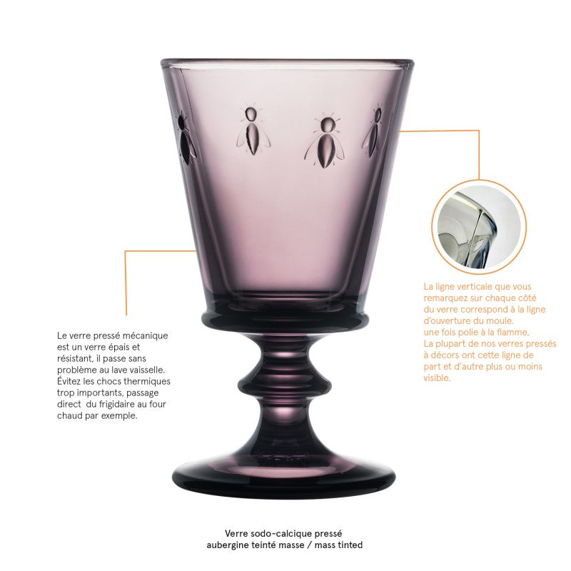 Lot de 6 verres à vin Aubergine La Rochère - Mathon - 4