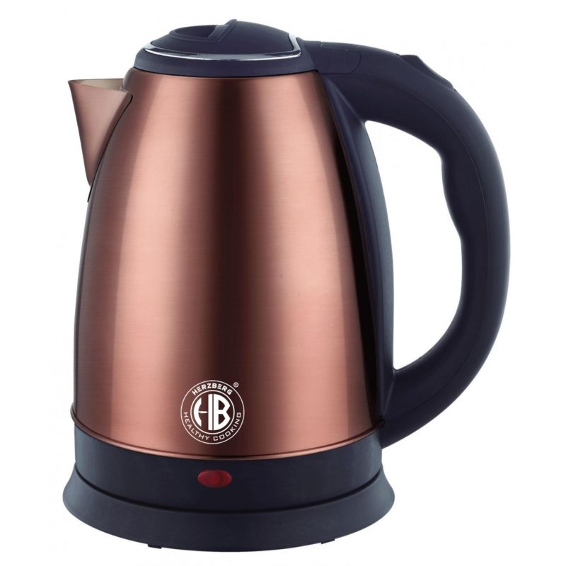Bouilloire électrique 1.8L inox sans fil Cuivre Herzberg  HG5011-COP Herzberg - Mathon - 1