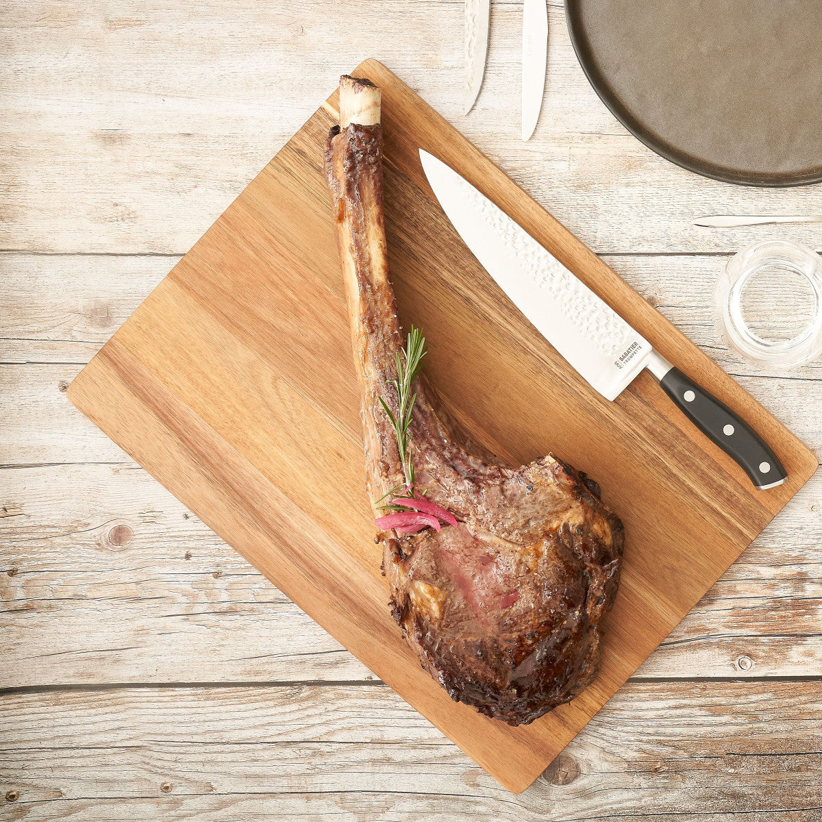 Carbon - Couteau de chef 20 cm martelé avec protection de lame Sabatier Trompette - Mathon - 6