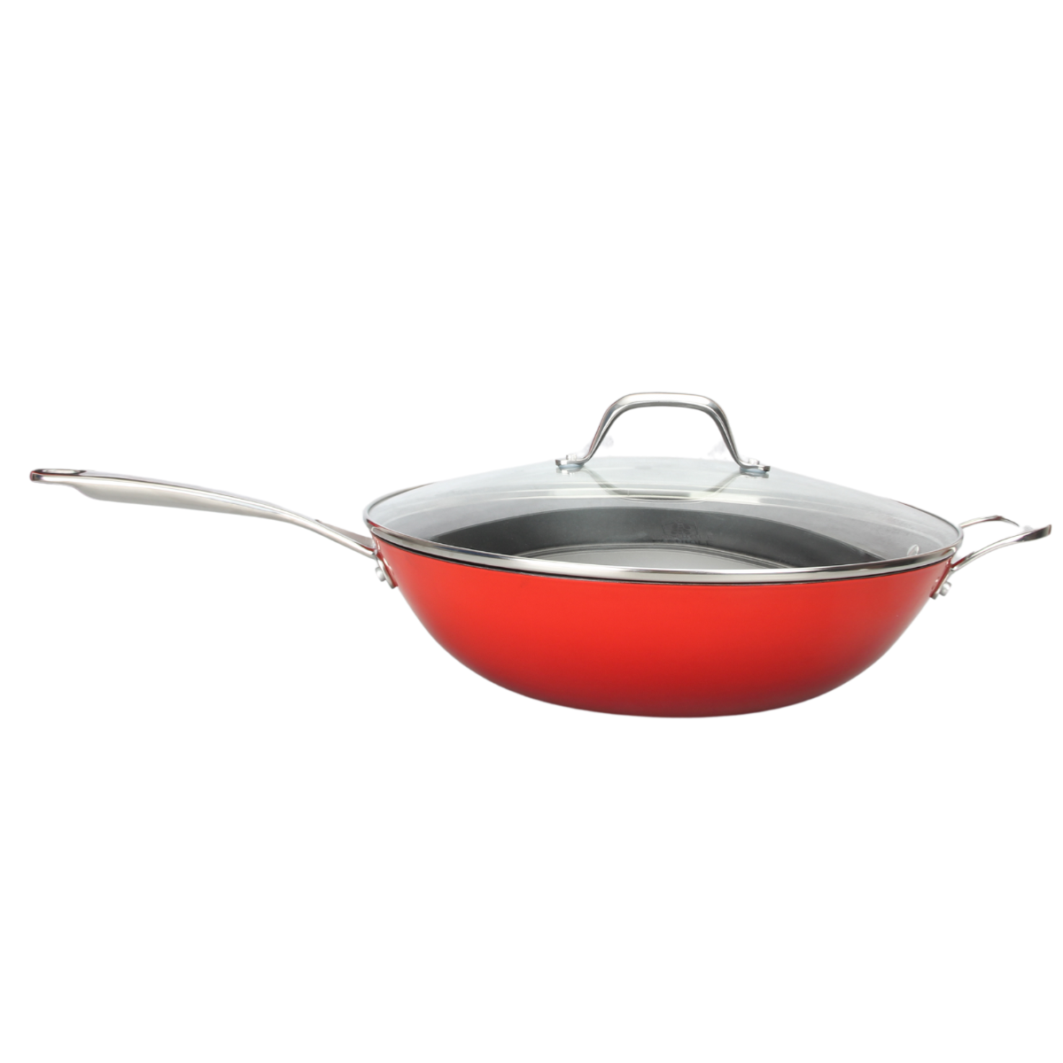 Wok rouge 32cm - "Red AirIron" Laguiole Cuisson - Mathon - 1