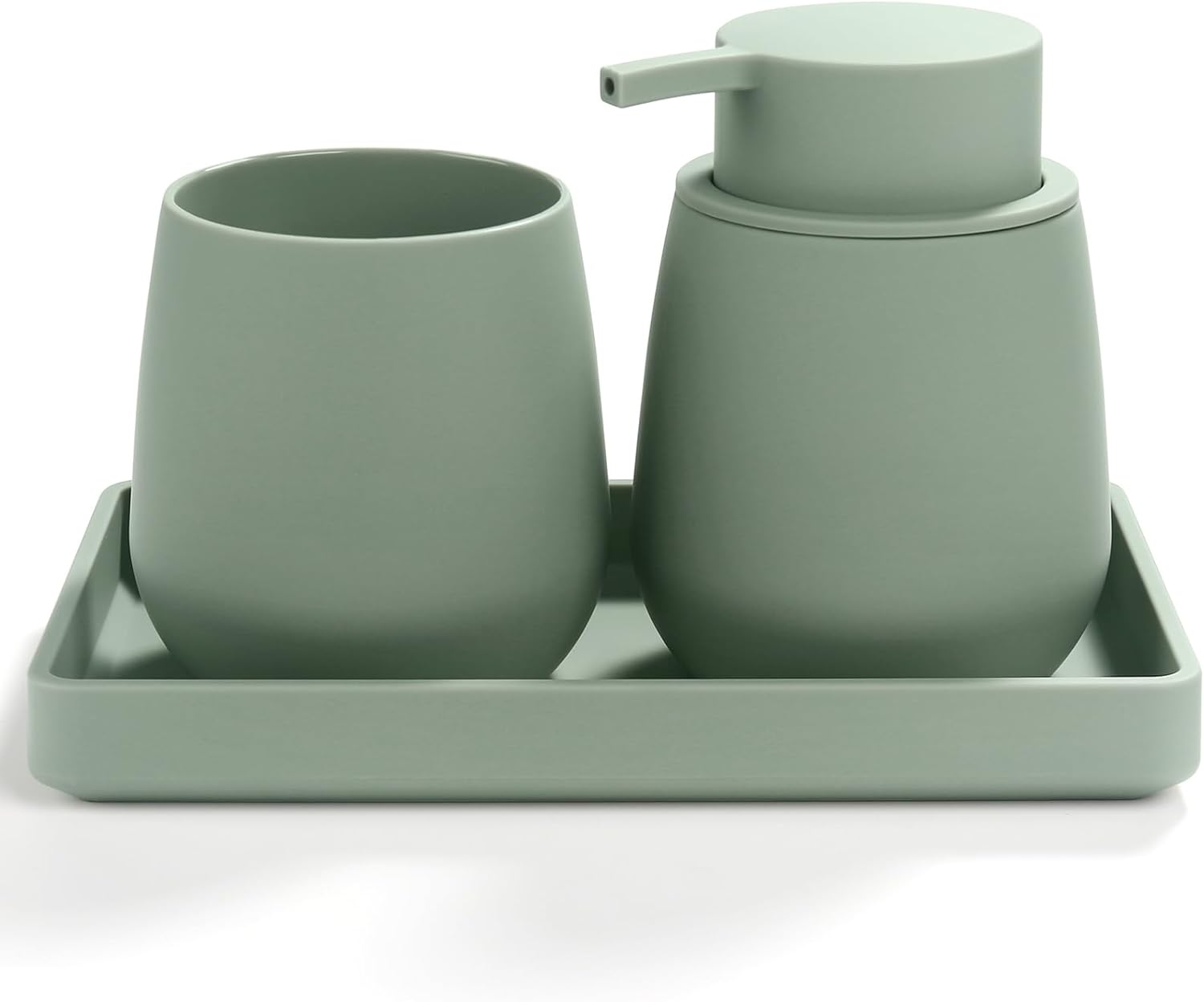 Set Salle de Bain Moderne Vert avec Distributeur Vendos85 - Mathon