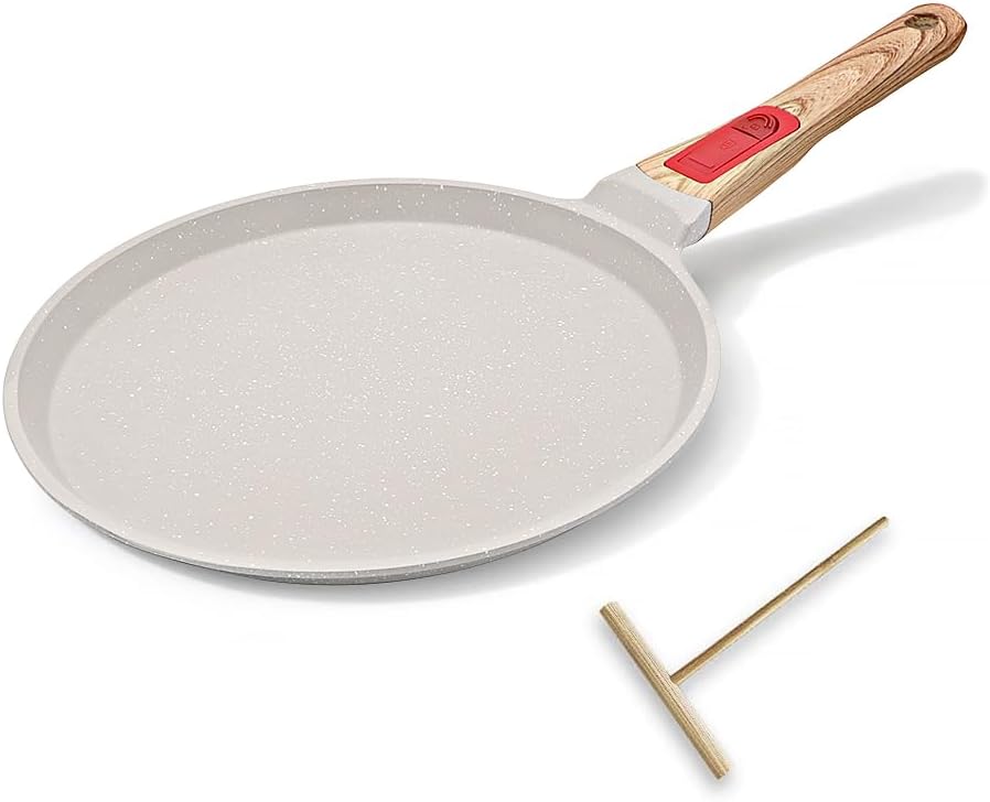 Poêle à Crêpes 20 cm avec Poignée Amovible blanc Vendos85 - Mathon