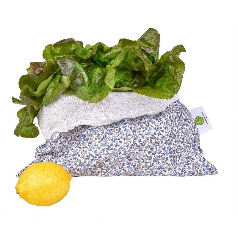 Sac à salade et aliments Mini Fleurs Bleues Sacasalades by Arminé - Mathon