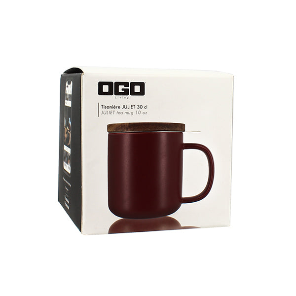 Tisanière mug Juliet en grès bordeaux 300 ml Ogo - Mathon - 3