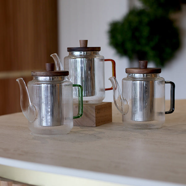 Théière Karl en verre borosilicate anse ambrée 550 ml Ogo - Mathon - 3