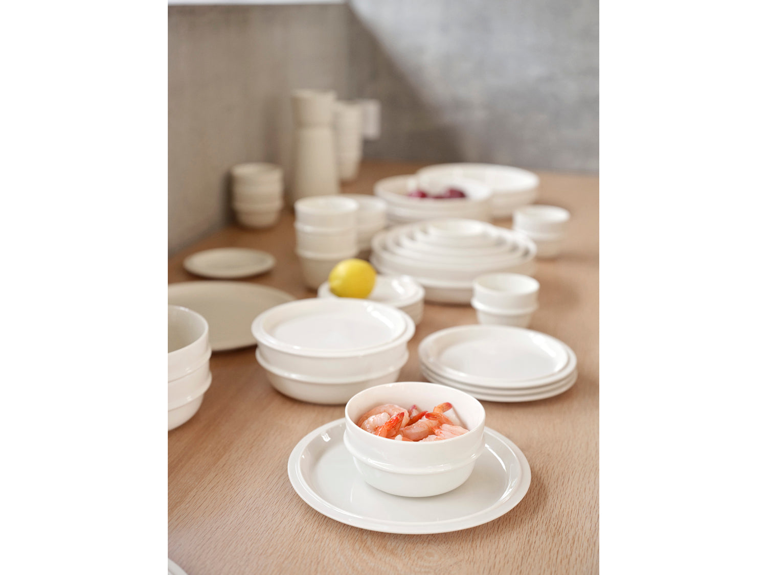 Assiette à pâtes EAU en porcelaine Blanc cassé Zone Denmark - Mathon - 4