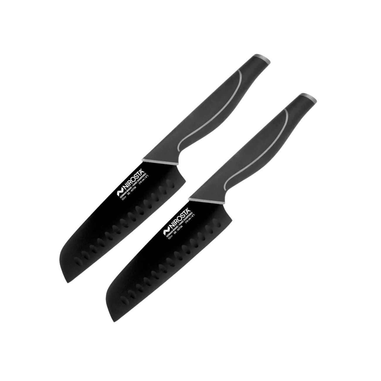 Ensemble de 2 Couteaux de cuisine Santoku lame de 16 cm  Black Edition Nirosta - Mathon - 1
