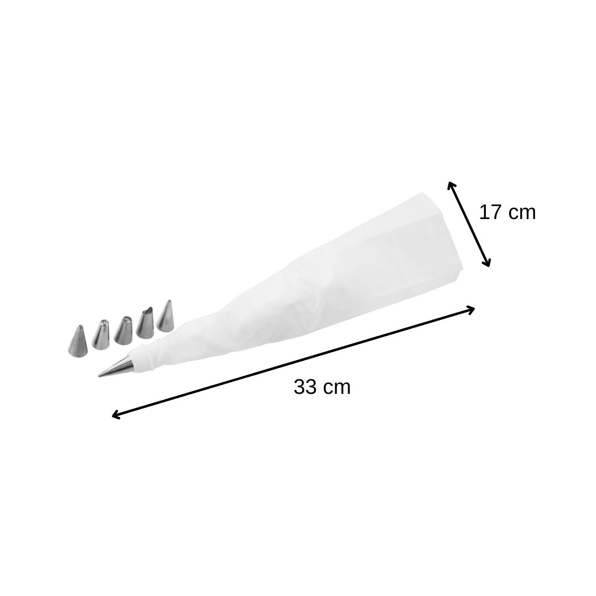Poche à douille et 6 embouts en inox 33 cm Zenker Smart Pastry Zenker - Mathon - 3