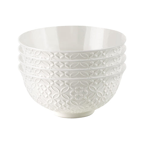 Lot 4 bols en céramique Jardin White 16 cm 0,70 L Ibili - Mathon - 2
