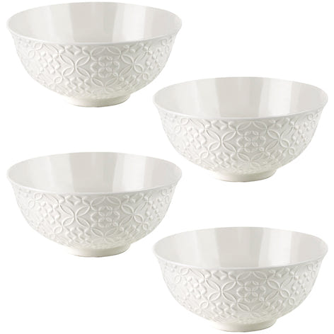 Lot 4 bols en céramique Jardin White 16 cm 0,70 L Ibili - Mathon - 1