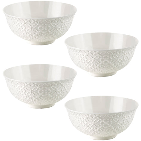 Lot 4 bols en céramique Jardin White 16 cm 0,70 L Ibili - Mathon - 1