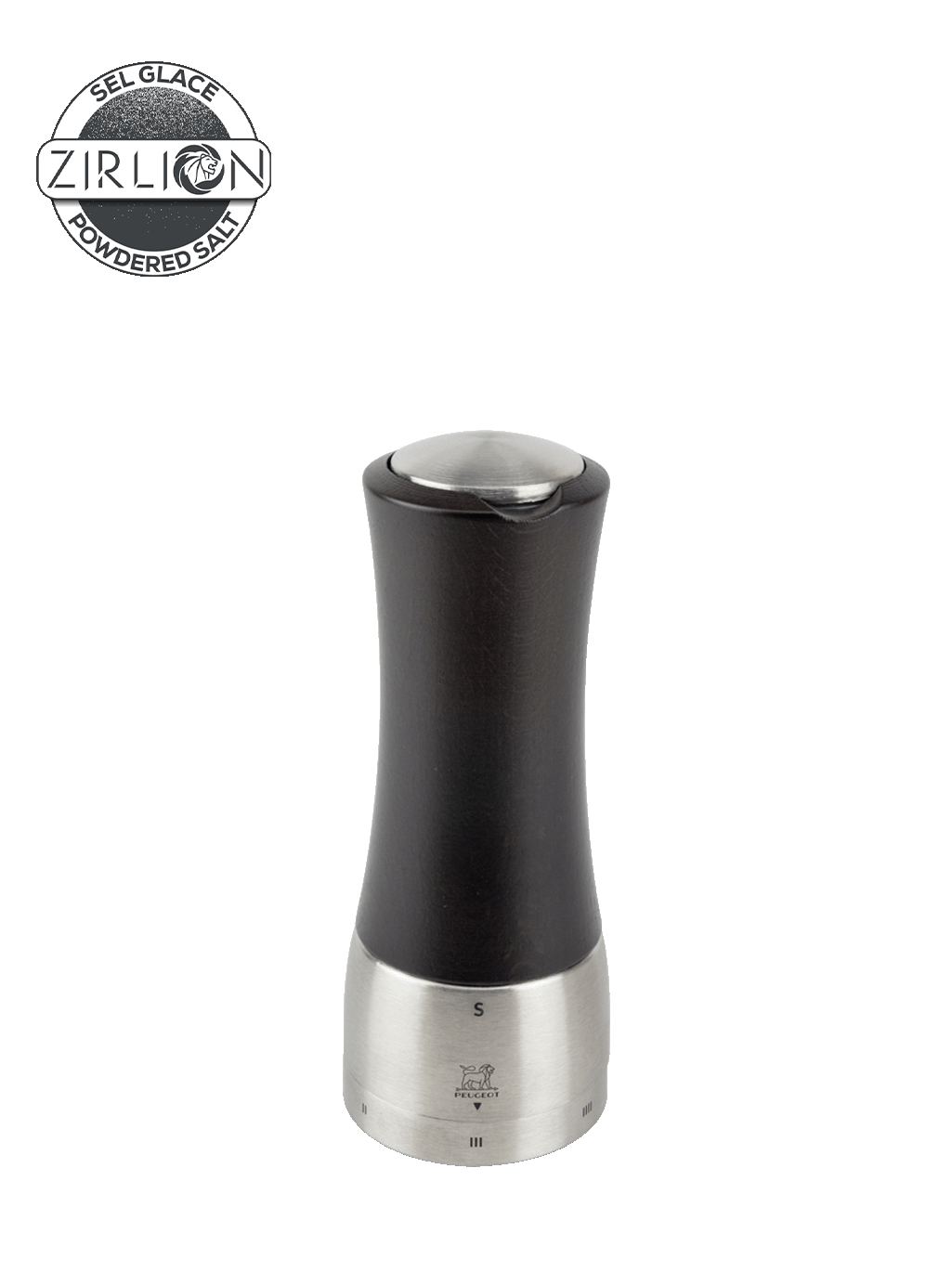 Madras Moulin à sel manuel en bois et inox u