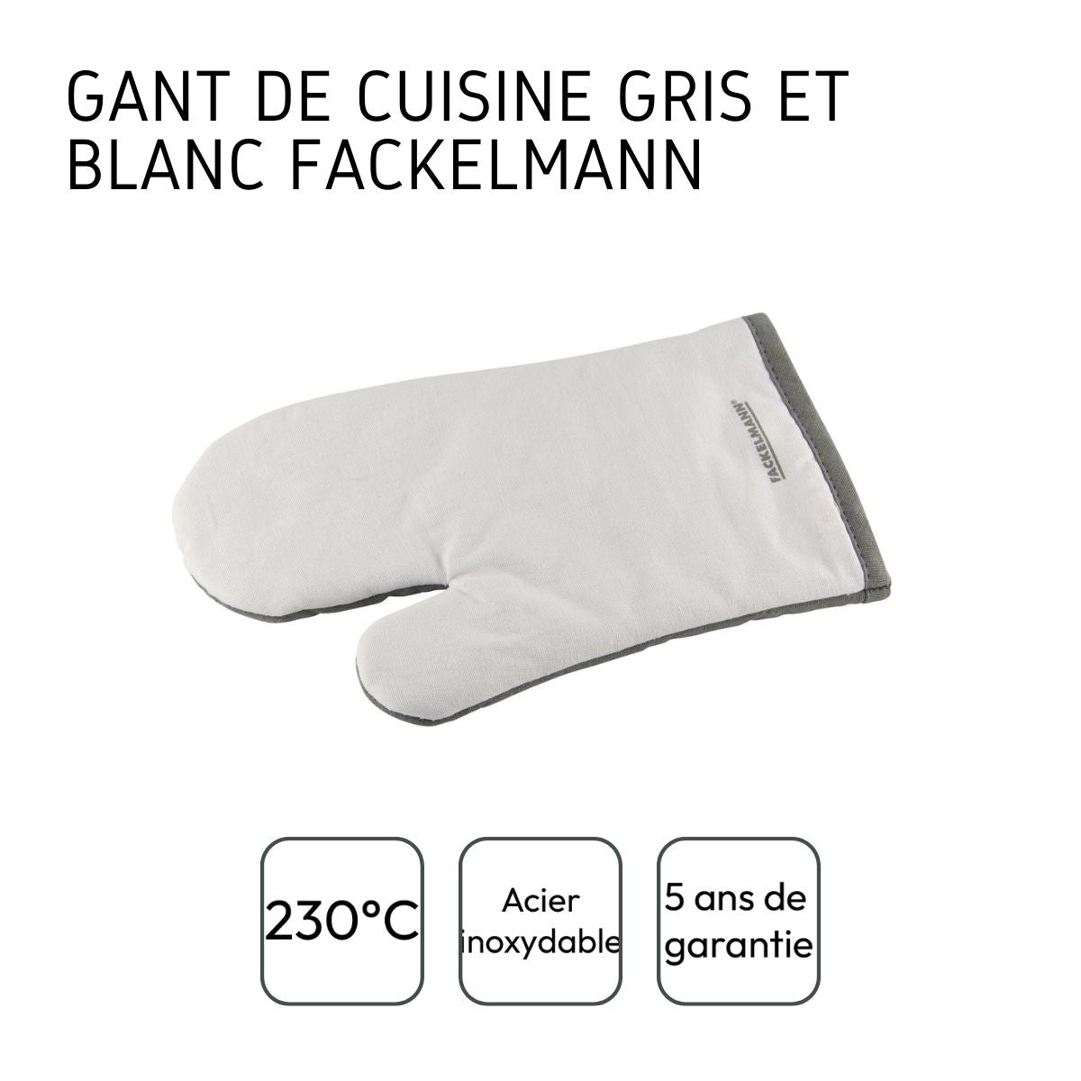 Gant de cuisine en coton 28 cm Fackelmann - Mathon - 4