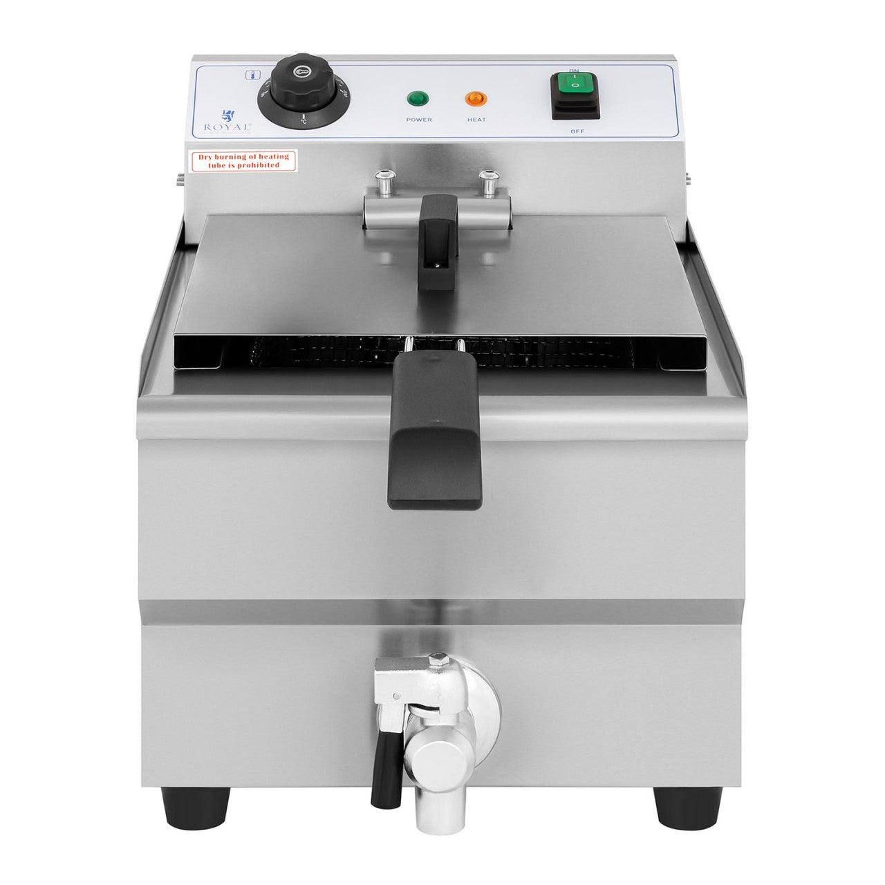 Friteuse électrique professionnelle restaurant 13 litres 3 200 watts robinet de vidange zone froide 14_0001781 - Mathon - 2