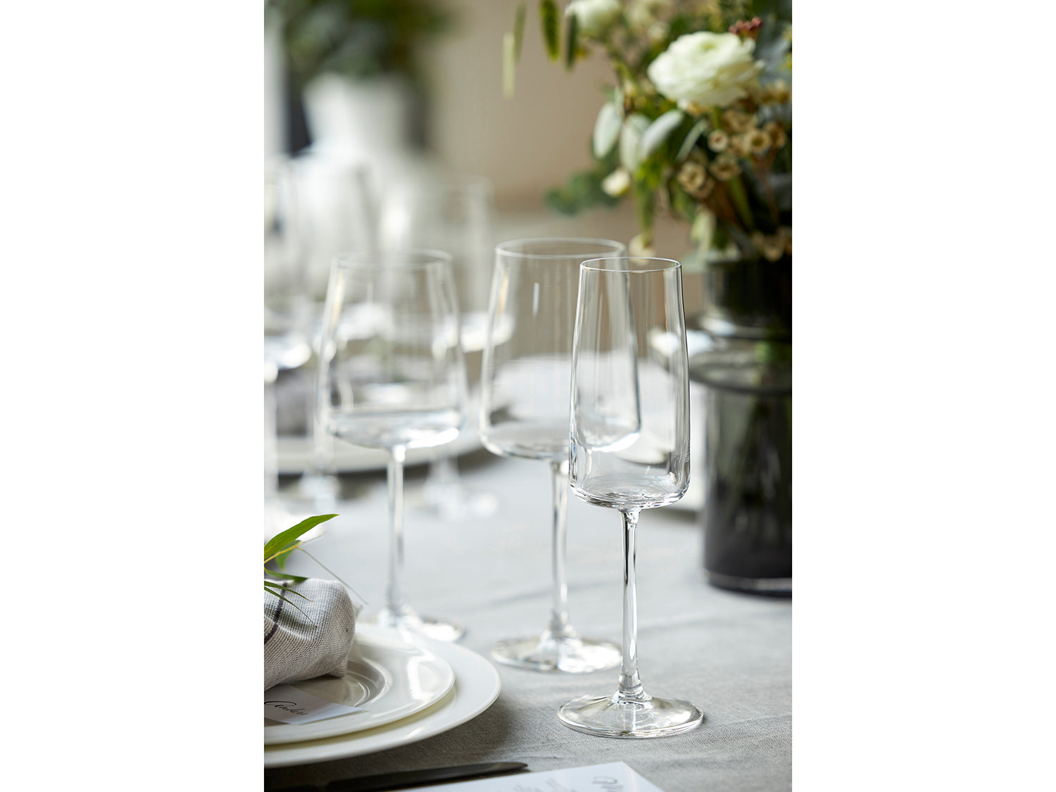 Set de 4 flûtes à champagne ZERO 30cl en cristal sans plomb Transparent Lyngby Glas - Mathon - 6