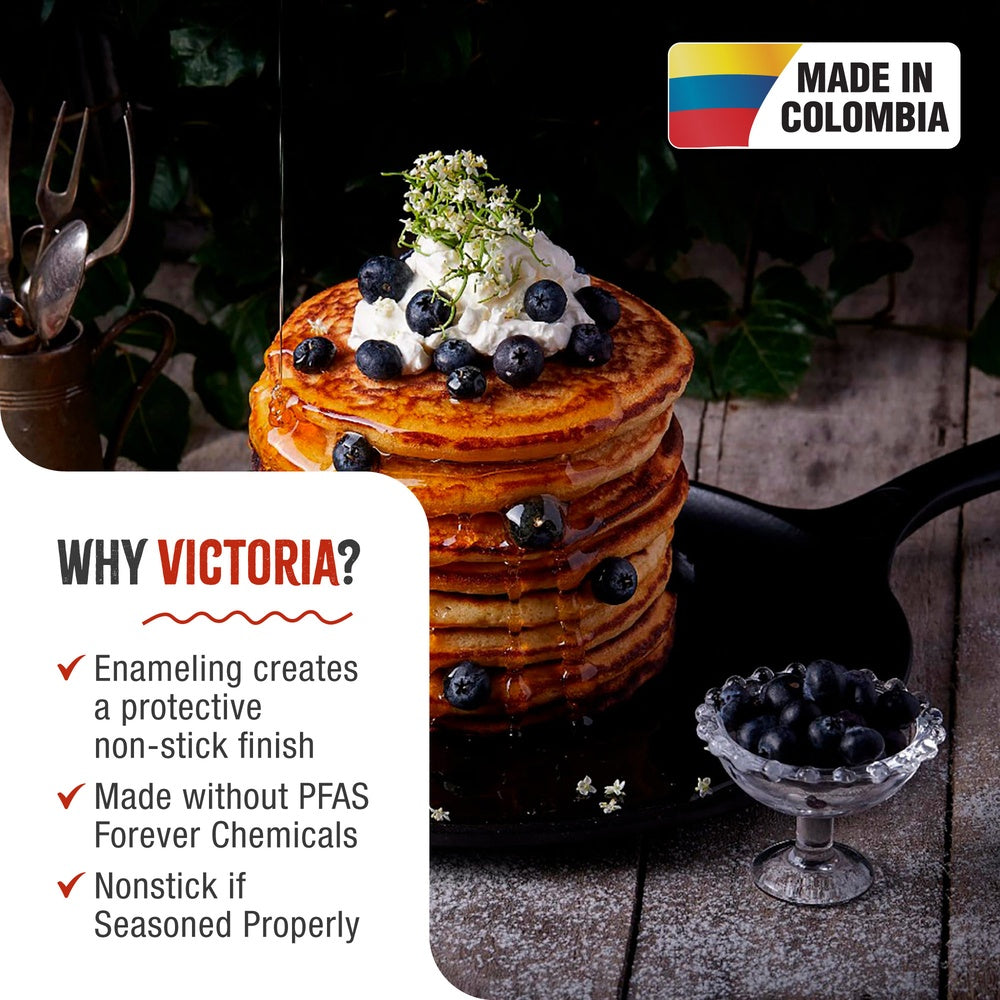 Plaque à Griller Comal en Fonte Émailleé Induction pour Pizza 30cm Feu, Barbecue  Noir 36379 - Mathon - 2