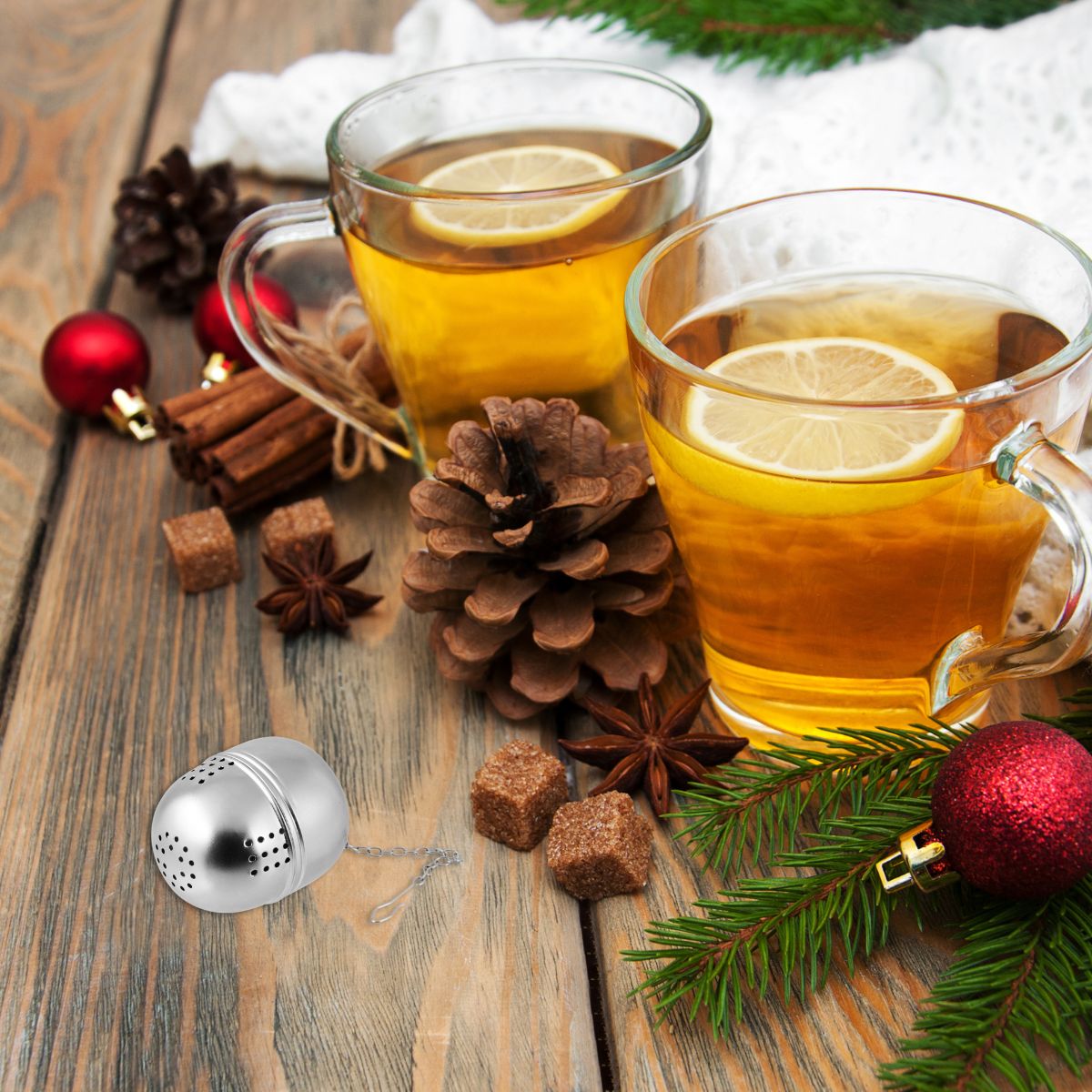 Lot de 2 boules à thé ovale en inox  Petit Déjeuner Fackelmann - Mathon - 2