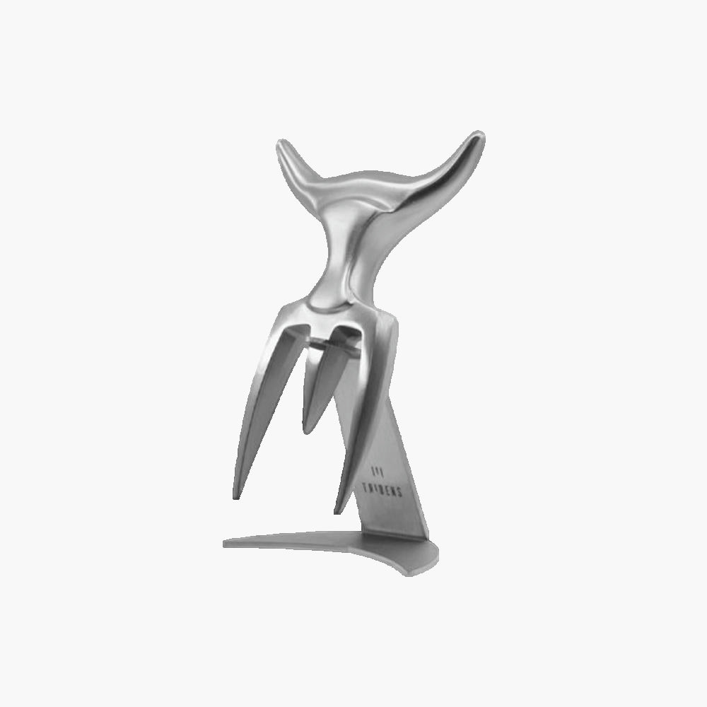 Fourchette à découper Tridens brossé sur socle inox Tridens - Mathon - 1