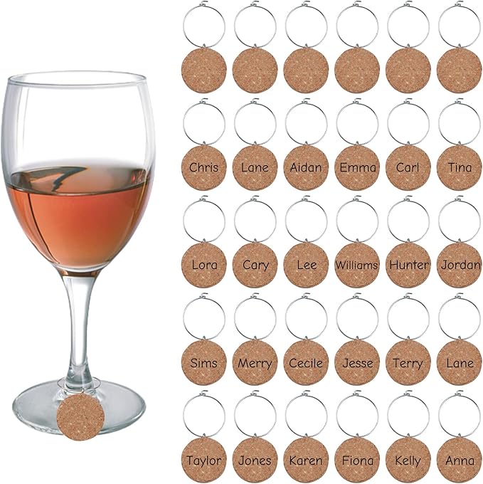 Pendentifs en Liège pour Identifier Verres à Vin Vendos85 - Mathon