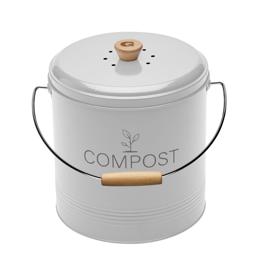 Seau compost rond blanc 8L Guillouard - Mathon - 1
